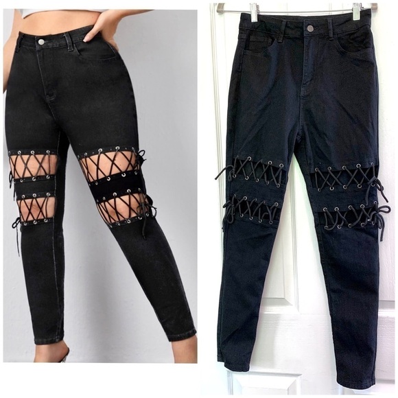SHEIN Denim - 𝅺Shein Falmer Heritage gothic high rise jeans curvy stretch Pants women’s small
